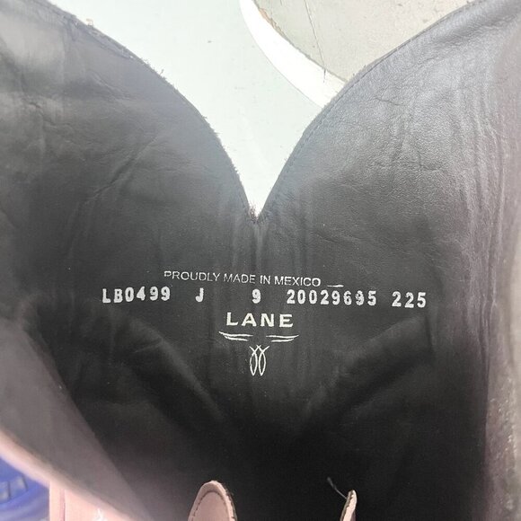 Lane LEXINGTON Over the Knee Womens Cowboy Boots 9 Blush Pink Western Cowgirl - Picture 11 of 13